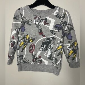 Marvel Sweatshirt Gray Boys Size 3T